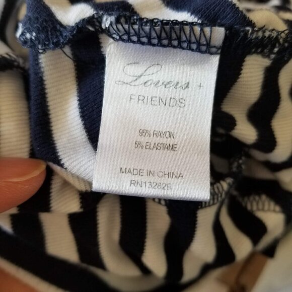 Lovers + Friends Get Away Navy Striped Skirt Med - Picture 9 of 10